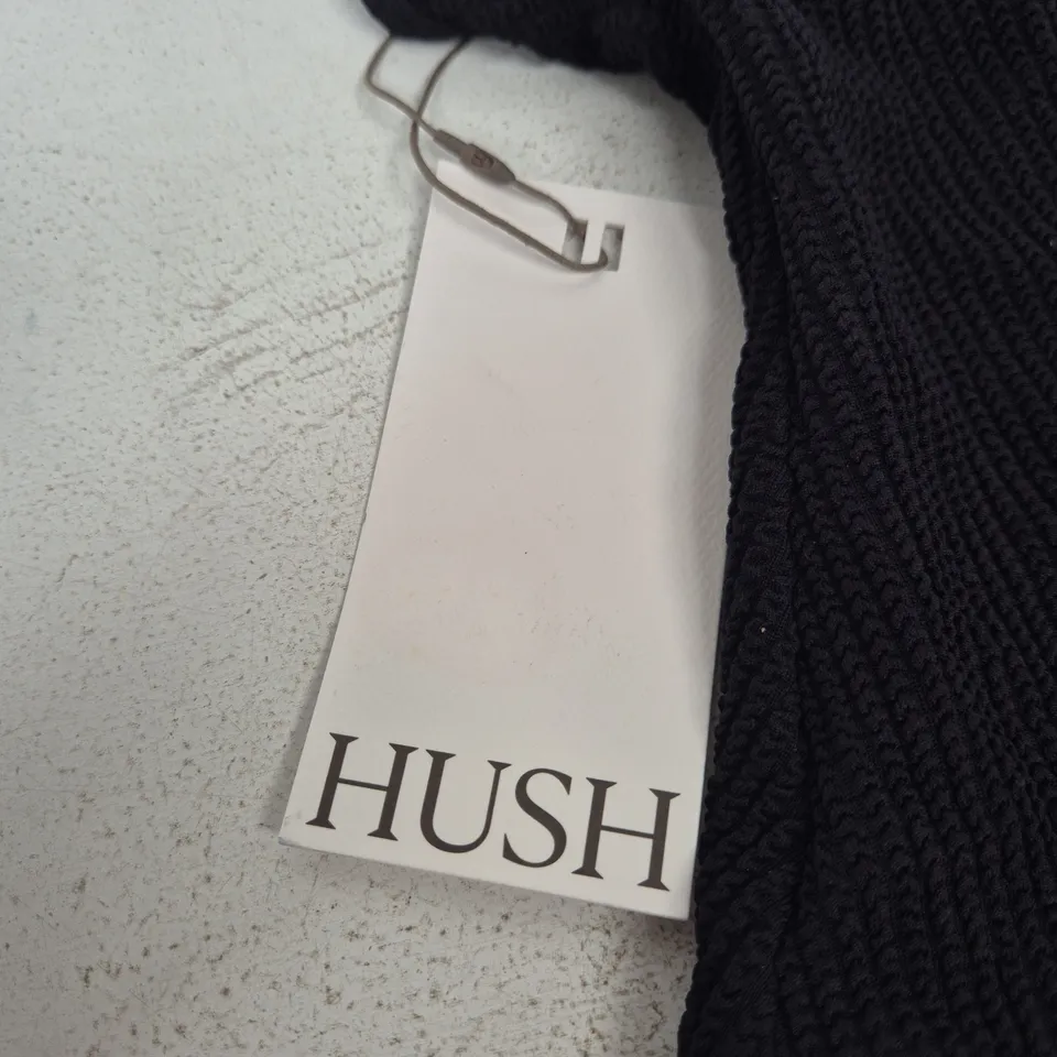 HUSH DINA CRINKLE DOUBLE STRAP SWIMSUIT - BLACK, UK 8