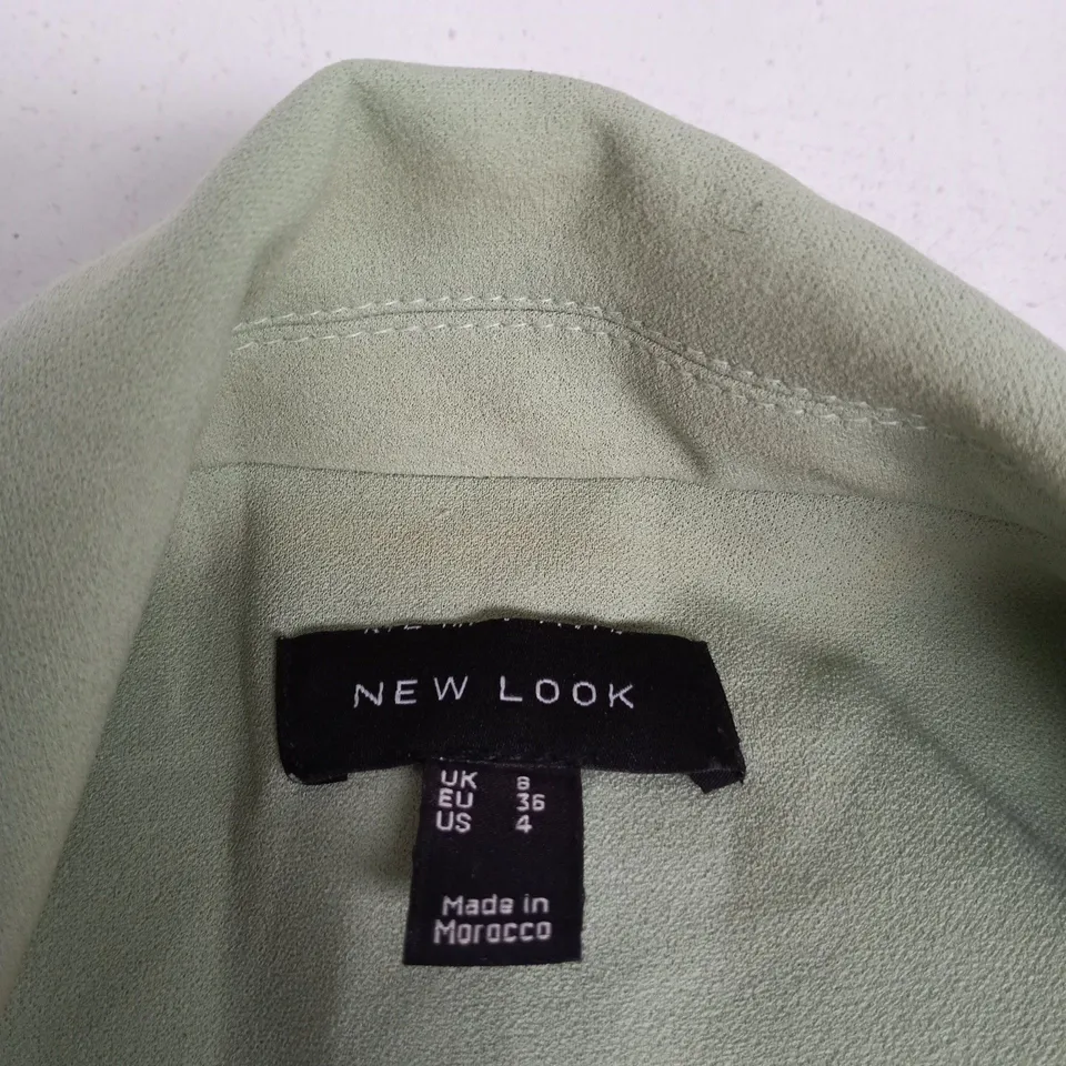 NEW LOOK SAGE GREEN BLAZER – WOMEN'S, UK 8 (EU 36, US 4) MADE IN MOROCCO