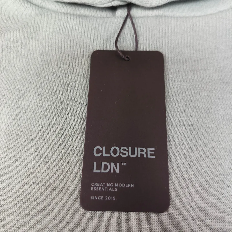 CLOSURE LONDON RELAXED FIT HOODY – SAGE – UK XXL