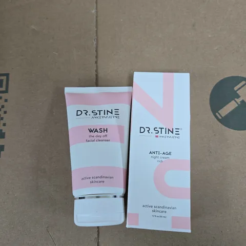 DR. STINE WASH THE DAY OFF FACIAL CLEANSER & ANTI-AGE NIGHT CREAM RICH β SKINCARE DUO (50 ML EACH)