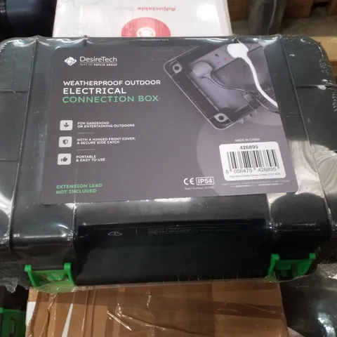 BOX CONTAINING 3 DESIRETECH WEATHERPROOF OUTDOOR CONNECTION BOXES
