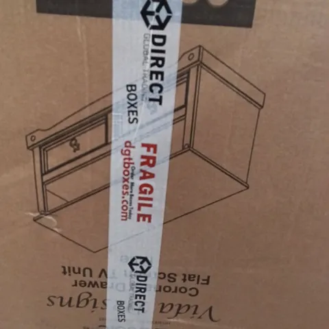 BOXED LASSIC CORONA 2 DRAWER FLAT SCREEN TV UNIT