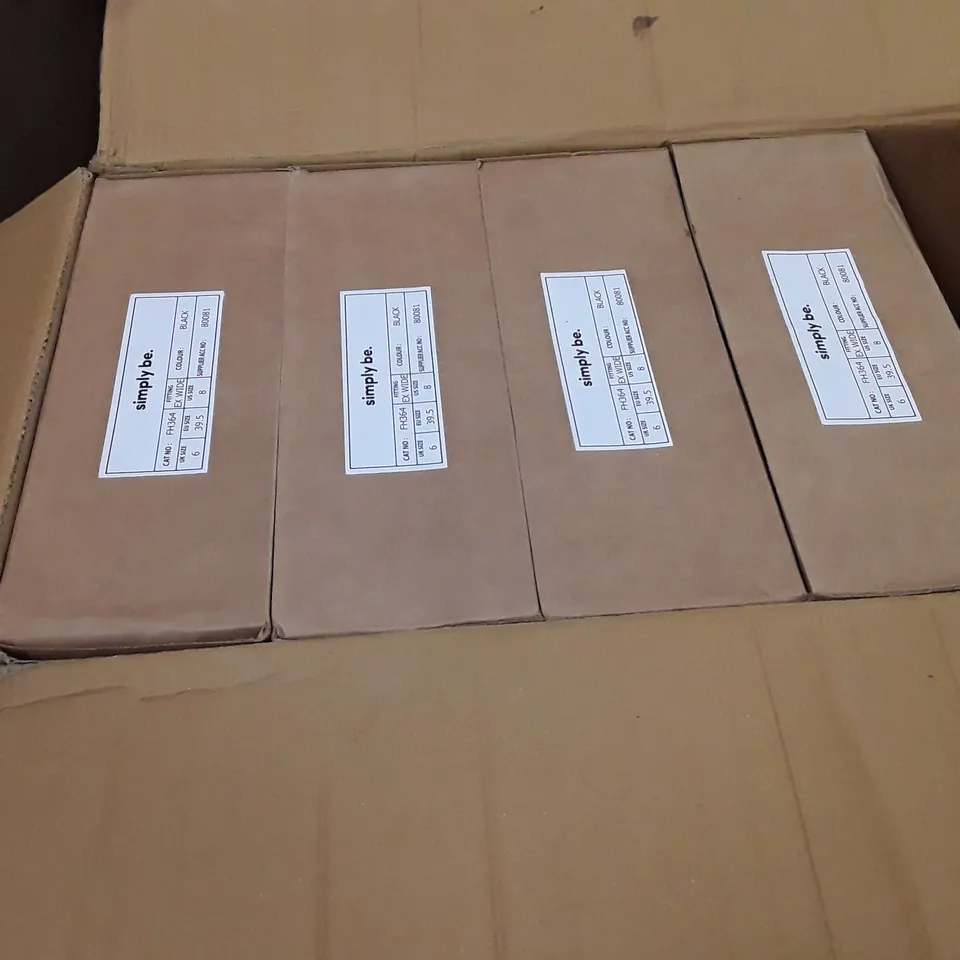 BOXED BRAND NEW SIMPLY BE BREENER EX WIDE BOOTS SIZE 6 BLACK COLOUR APPROXIMATELY 5 PAIRS
