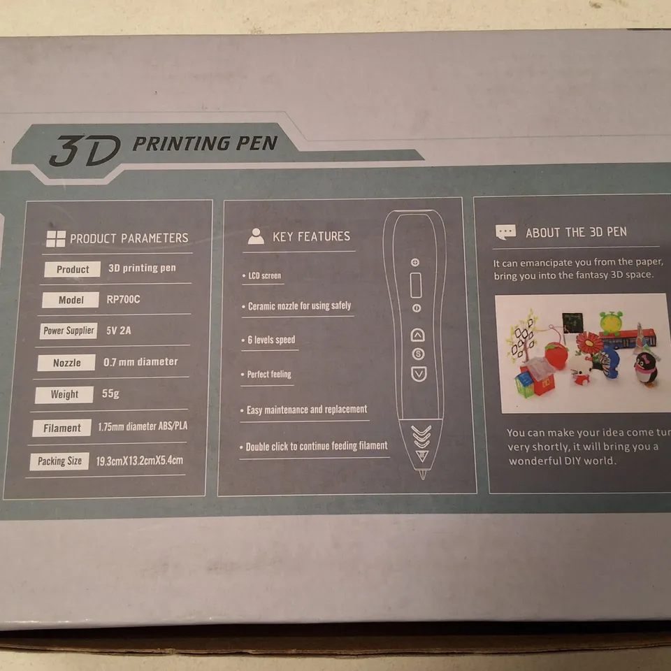 3D PRINTING PEN RP700C – BOXED