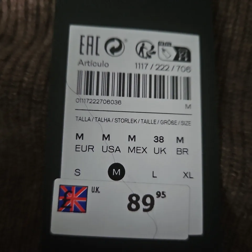 MASSIMO DUTTI BROWN KNIT WOOL SWEATER – MEN'S, SIZE M