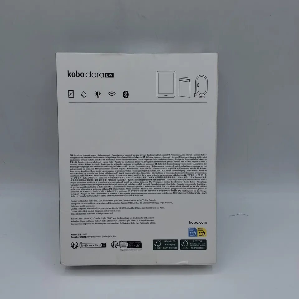 SEALED KOBO CLARA BW E-READER
