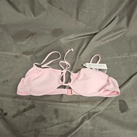 BRAVE SOUL UNDERWIRE BIKINI TOP IN PINK SIZE XL