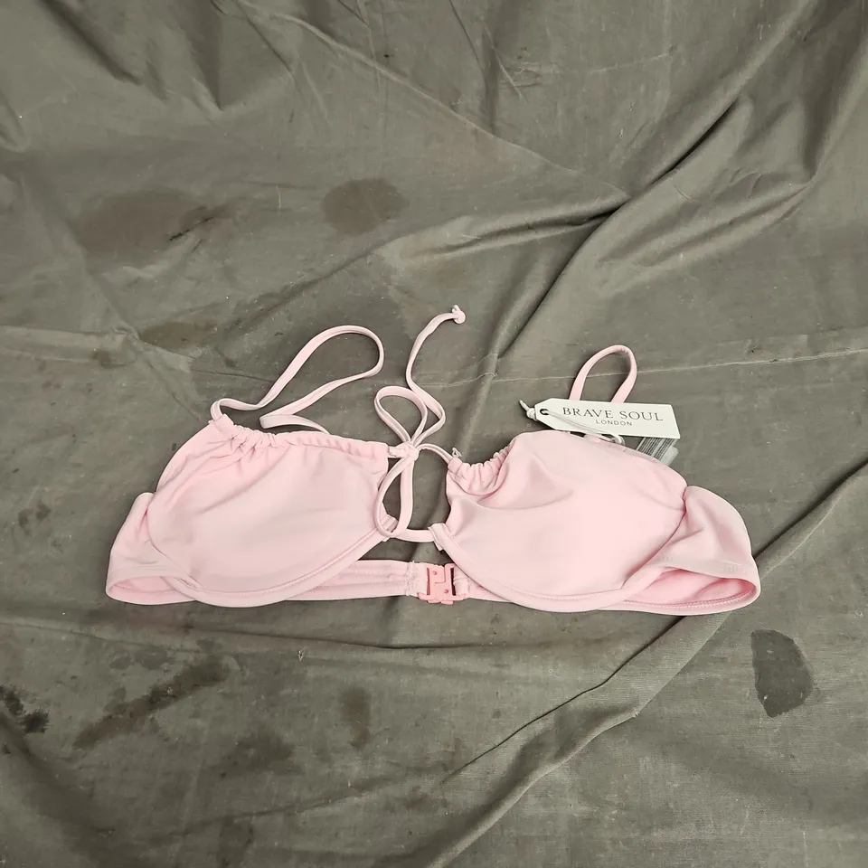 BRAVE SOUL UNDERWIRE BIKINI TOP IN PINK SIZE XL