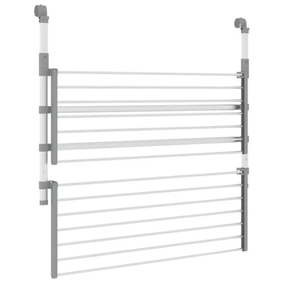 BOXED ALUMINIUM WALL MOUNTED DRYING RACK