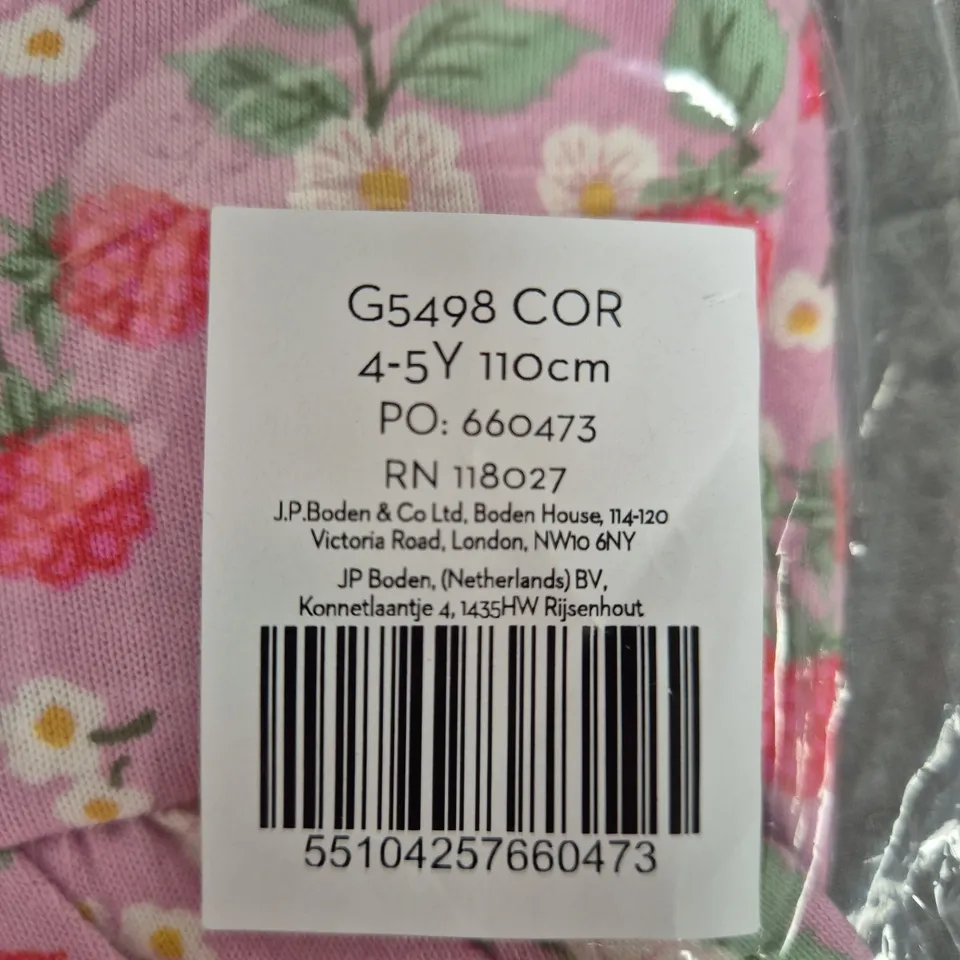 BODEN GIRLS' FLORAL PRINT DRESS – 4-5Y, 110CM