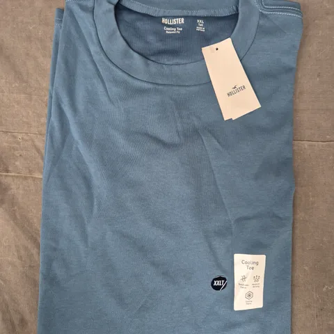 HOLLISTER RELAXED FIT COOLING T-SHIRT IN BLUE SIZE XXL