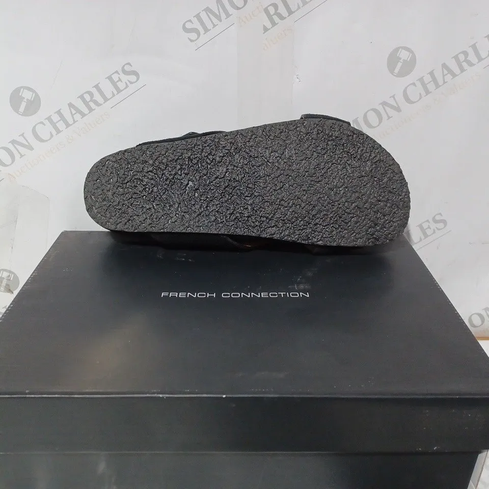 BOXED FRENCH CONNECTION LADIES SUEDE SANDAL - SIZE 7