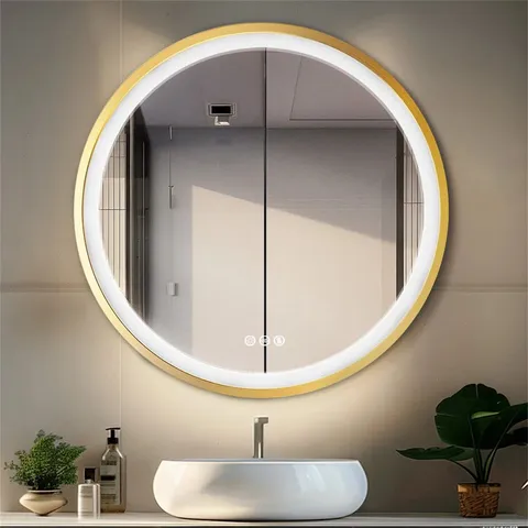 BOXED CHELI ALUMINIUM ROUND LED MIRROR (1 BOX)
