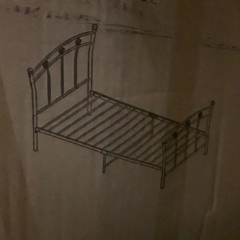 BOXED PINK METAL BED FRAME