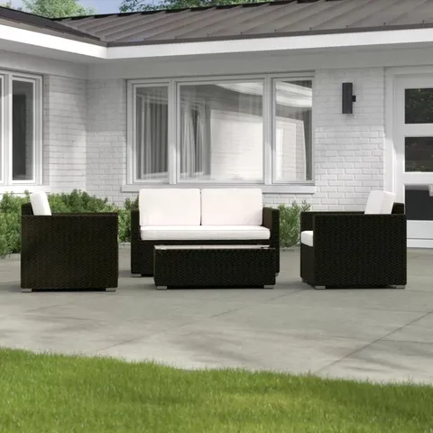 BOXED HOLLERAN WICKER 4 - PERSON GARDEN LOUNGER SET (4 BOXES)