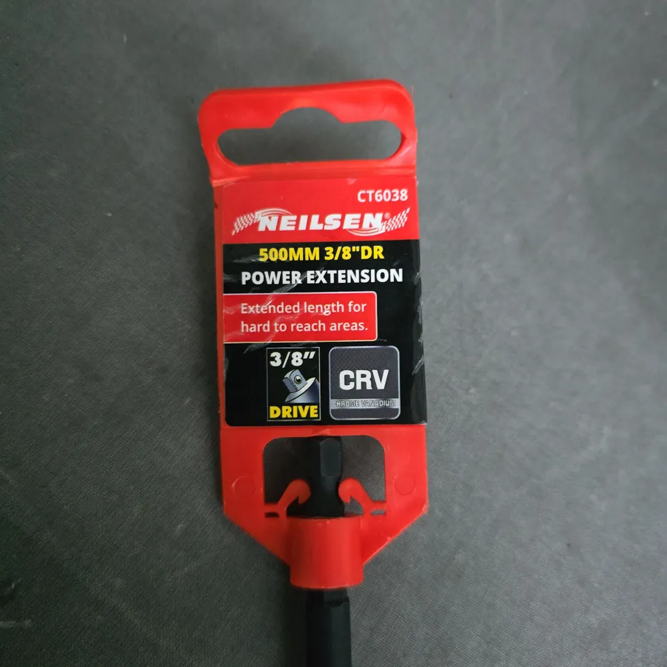 POWER EXTENSION BAR, 500MM, 3/8IN DRIVE, CHROME VANADIUM