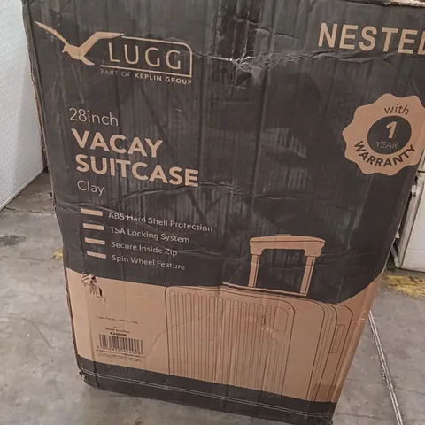 BOXED KEPLIN LUGG 28 INCH VACAY SUITCASE CLAY COLOUR 