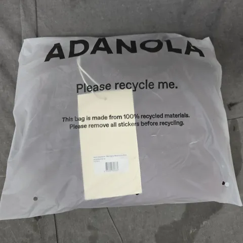 ADANOLA VARSITY SWEATPANTS IN DARK CHERRY/MARSHMALLOW WHITE SIZE MEDIUM