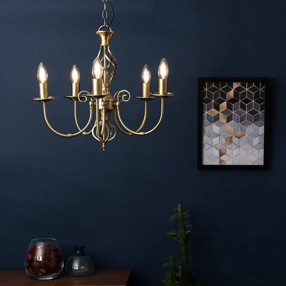 AXELROD 5 LIGHT CANDLE STYLE CHANDELIER FINISH