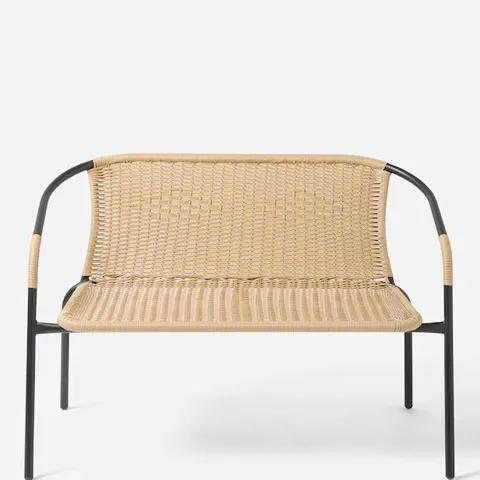 RATTAN 2 SEATER GARDEN BENCH