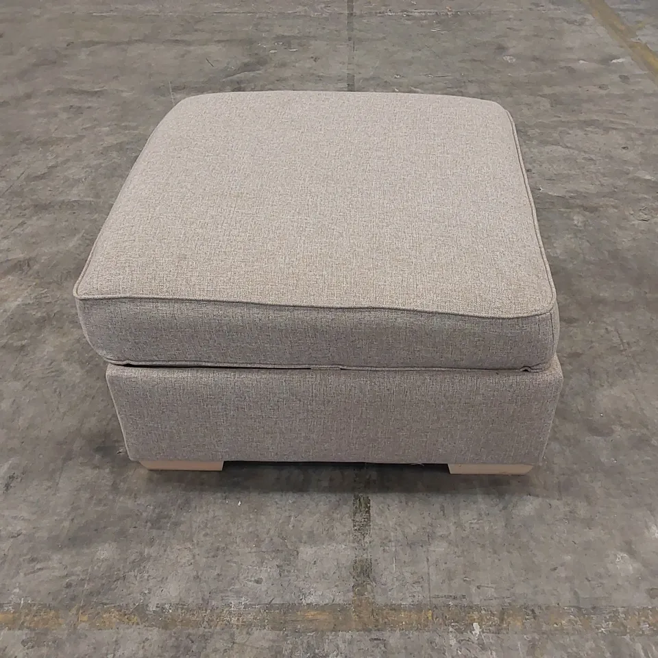 DESIGNER FABRIC OTTOMAN STORAGE FOOTSTOOL 