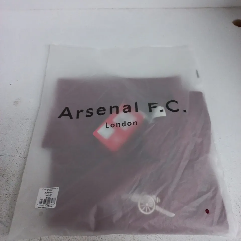 ARSENAL F.C. LONDON MAROON T-SHIRT – UK SIZE L