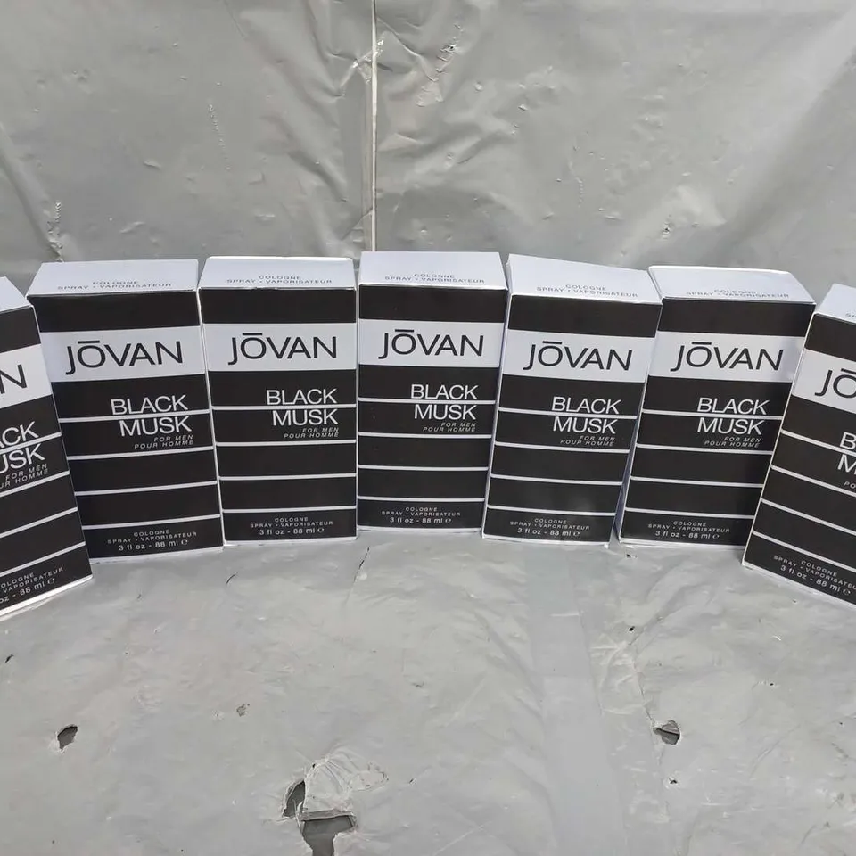 APPROXIMATELY 7 BOXED JOVAN BLACK MUSK COLOGNE (7 x 88ml)