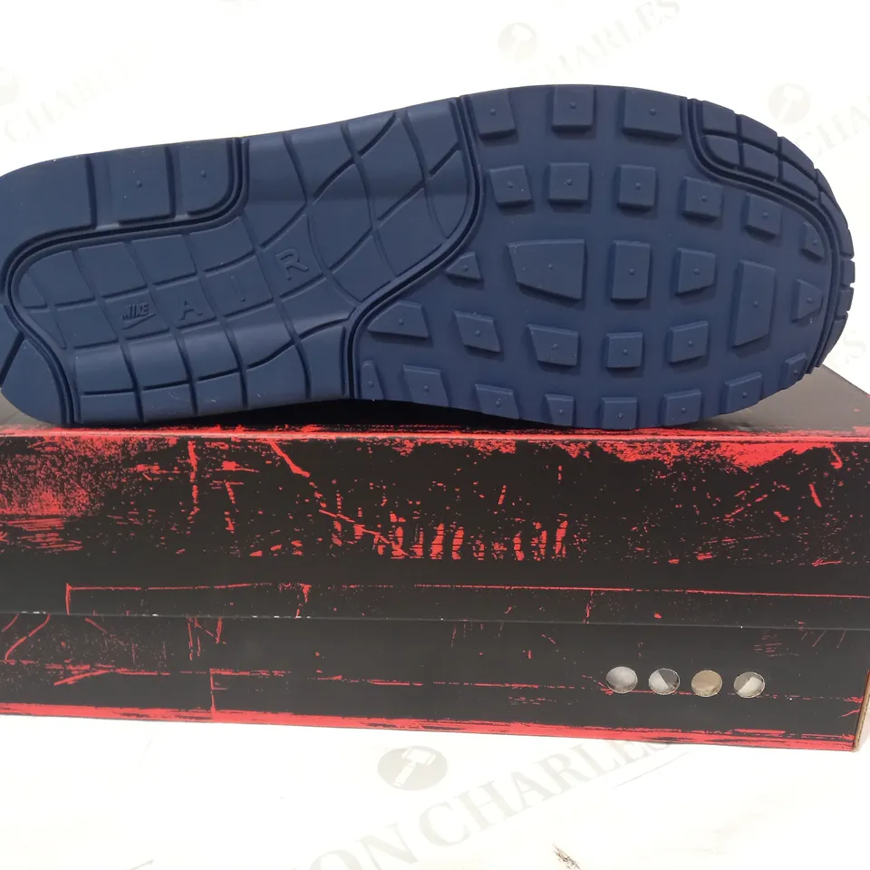 BOXED PAIR OF NIKE AIR MAX1 '86 RPM SHOES IN GREY/BLUE UK SIZE 8.5