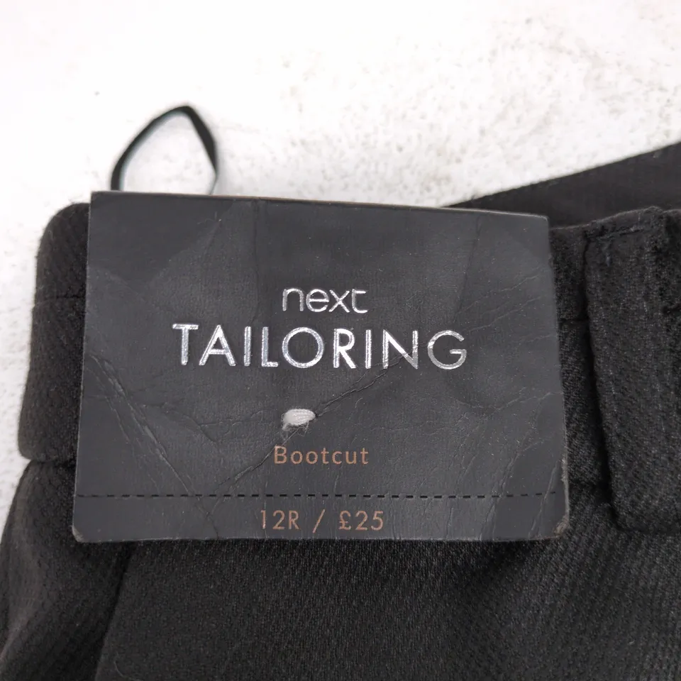 UK 12R NEXT TAILORING BOOTCUT TROUSERS – BLACK