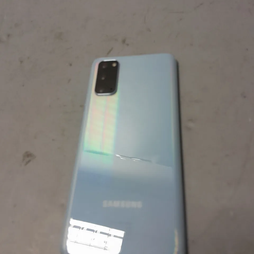 SAMSUNG GALAXY PHONE WITH BLUE BACK