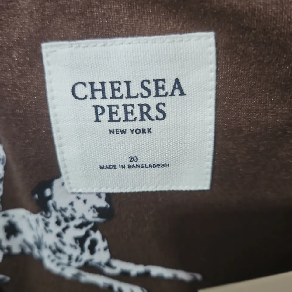 CHELSEA PEERS BROWN DOG PRINT PYJAMA SET , UK 20