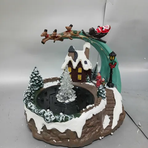 BOXED LED FOUNTAIN CHRISTMAS VILLAGE SCENE