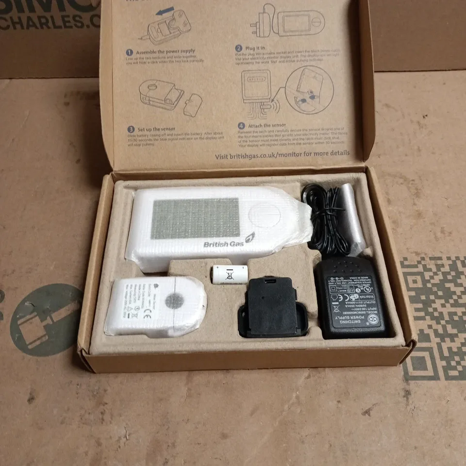 BRITISH GAS ELECTRICITY MONITOR WITH ACCESSORIES 