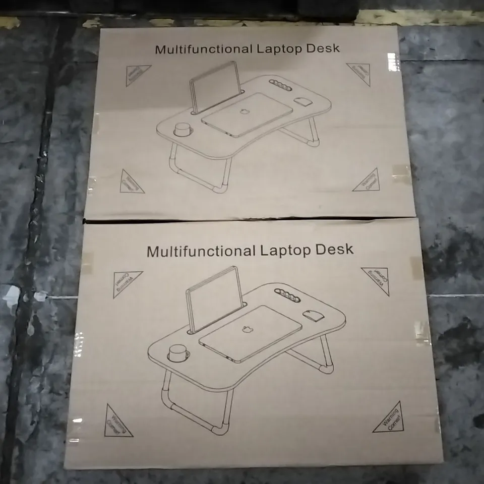 PALLET CONTAINING ASSORTED MULTIFUNCTIONAL LAPTOP DESKS