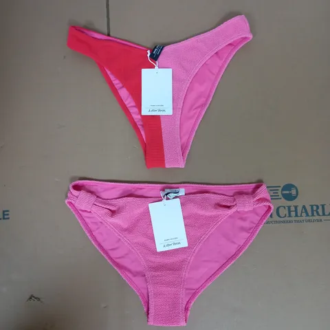 PARIS ATELIER X2 BIKINI BOTTOMS IN PINK/RED SIZE 8