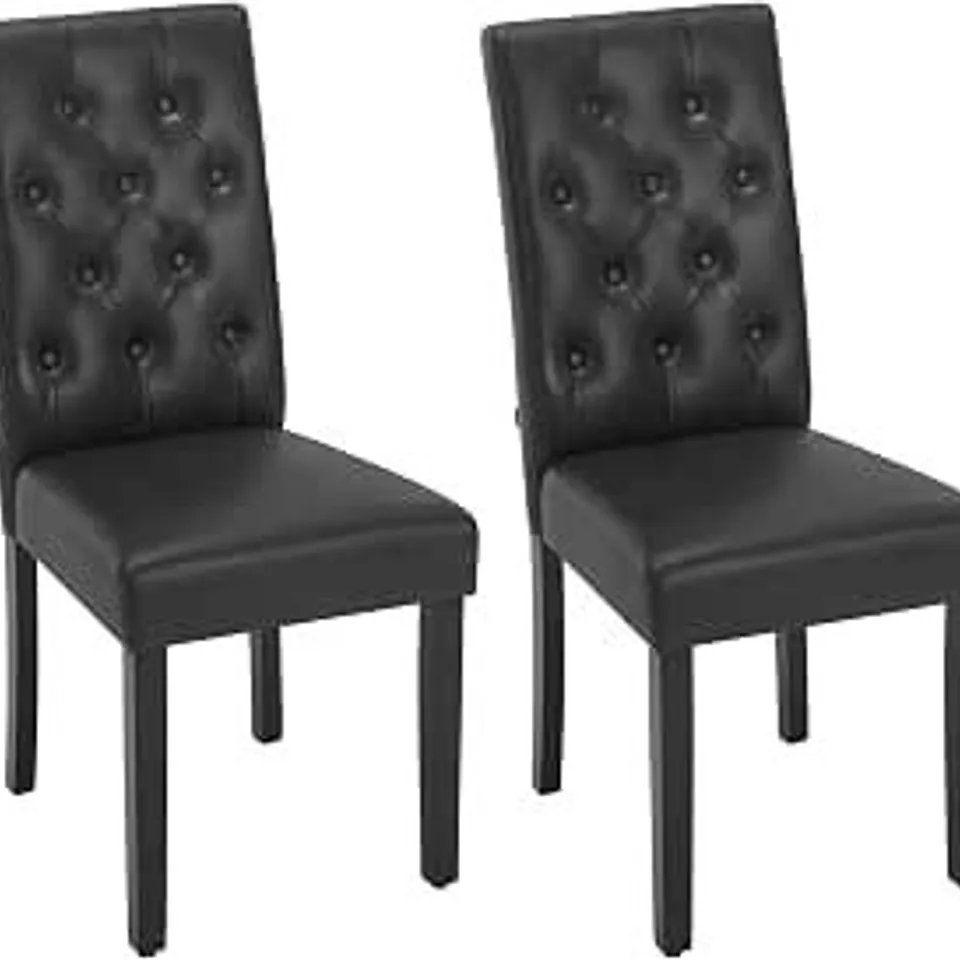 BOXED WOLTU DINING CHAIRS SET OF 2 UPHOLSTERED HIGH BACK WOODEN LEGS