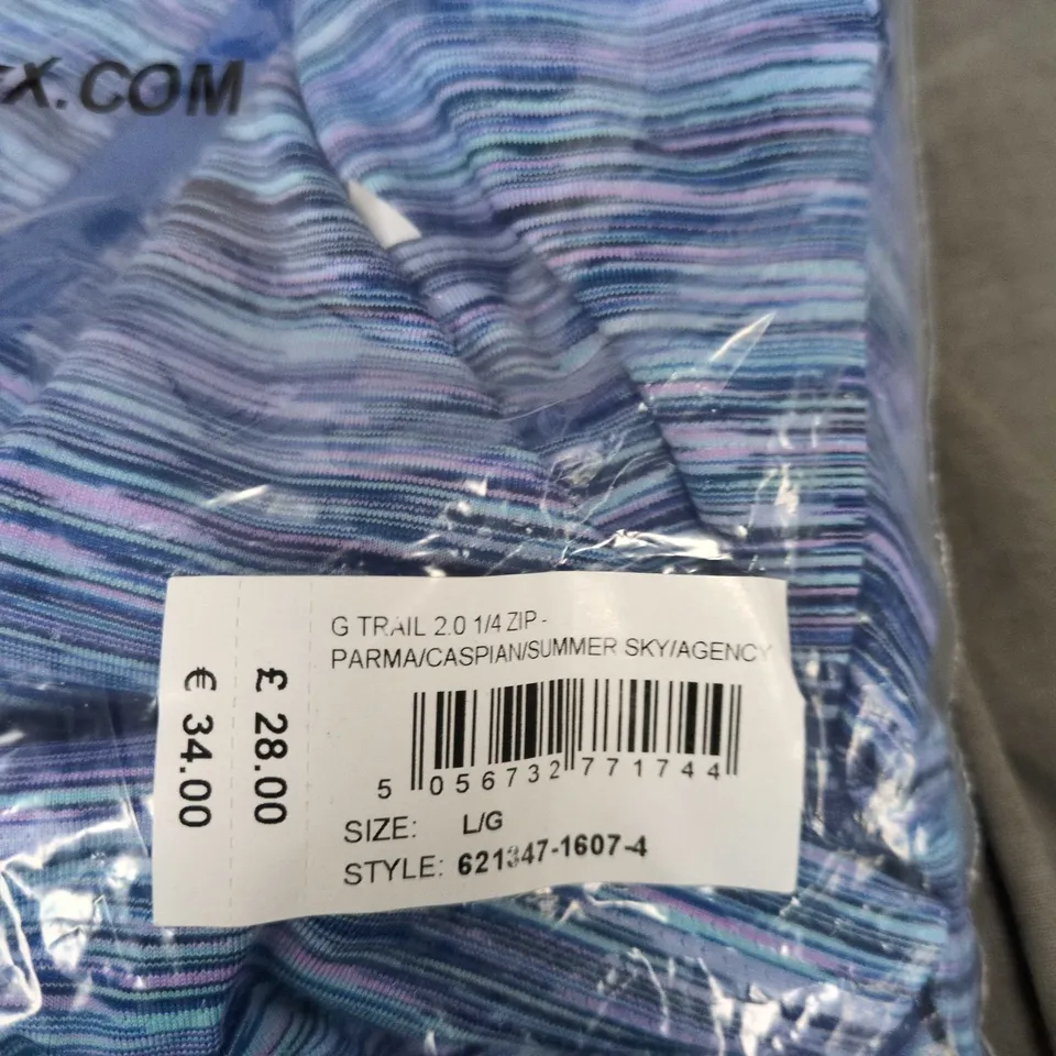 MONTIREX G TRAIL 2.0 1/4 ZIP TOP – SUMMER SKY, UK LARGE (LG)