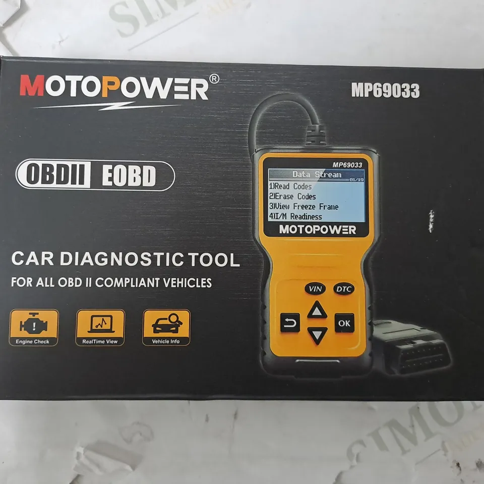 MOTOPOWER OBDII EOBD CAR DIAGNOSTIC TOOL FOR ALL OBD II COMPLIANT VEHICLES 