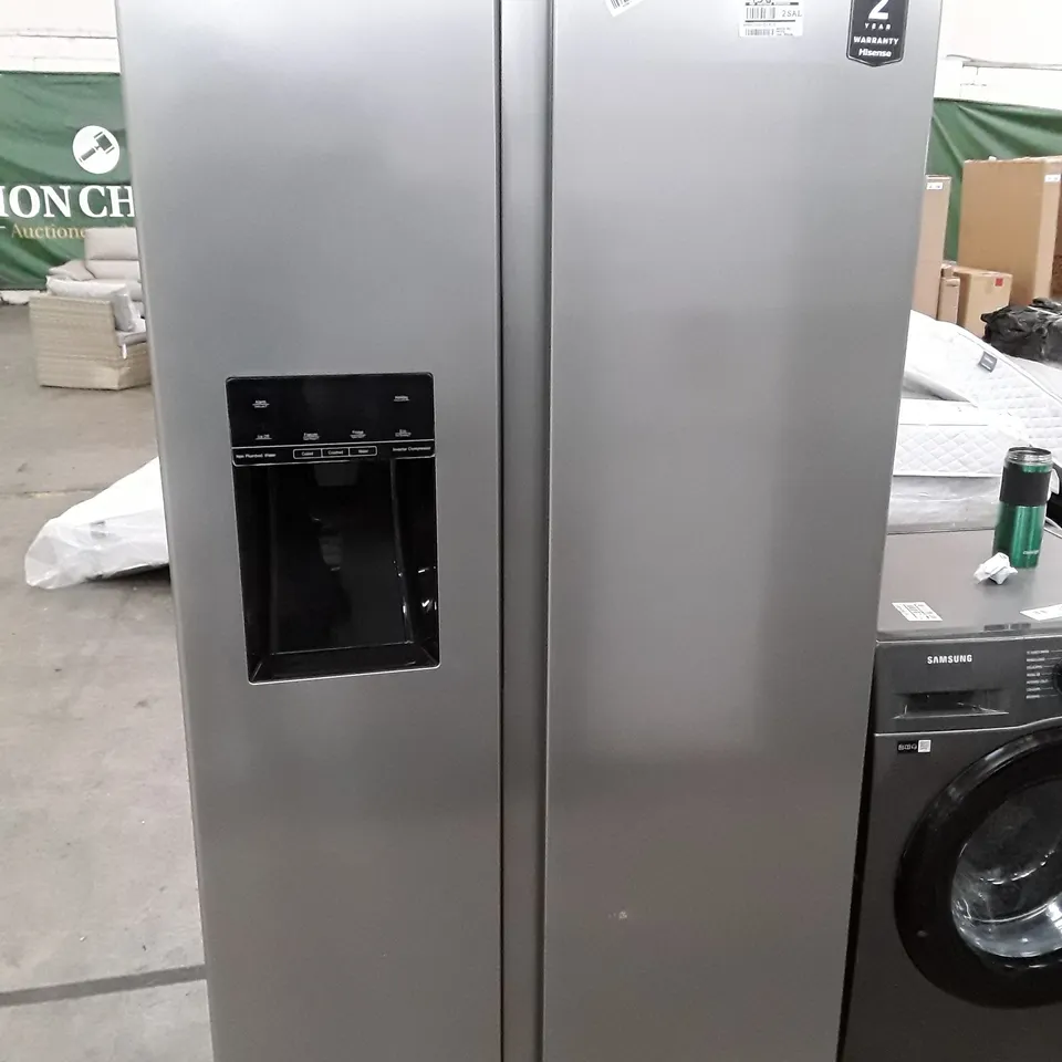 HISENSE INVERTER STAINLESS STEEL FRIDGE FREEZER WITH ICE DISPENSER - RS694N4TCF