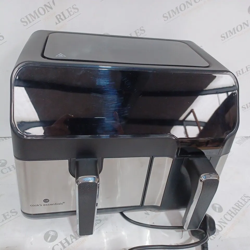 COOK'S ESSENTIALS 7.7L DUAL AIR FRYER, BLACK