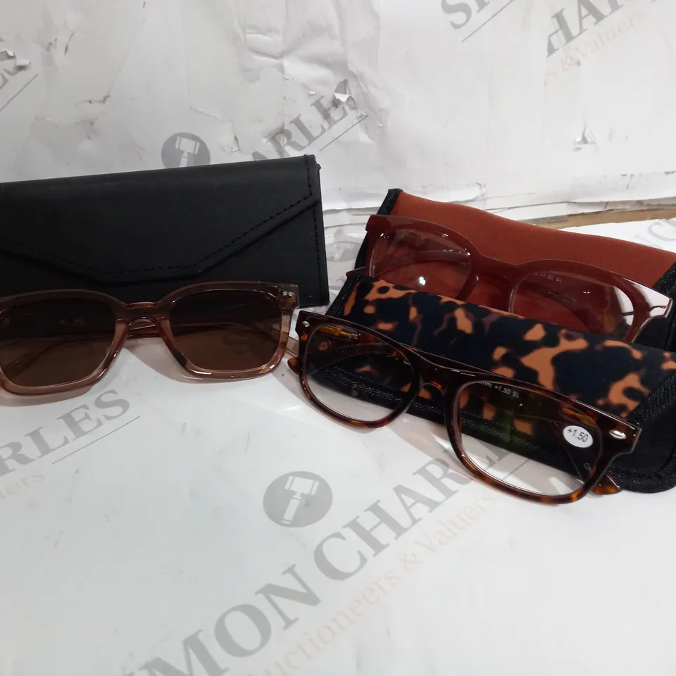 HUMMINGBIRD 3PC SET OF GLASSES 1 SUNGLASSES AND 2 READERS 