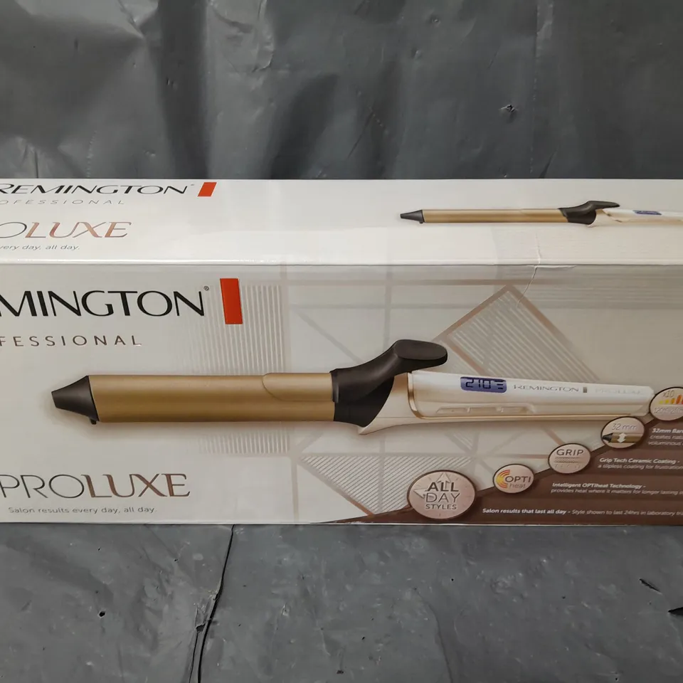 BOXED REMINGTON PROLUXE 32MM CURLING TONG HAIR STYLER