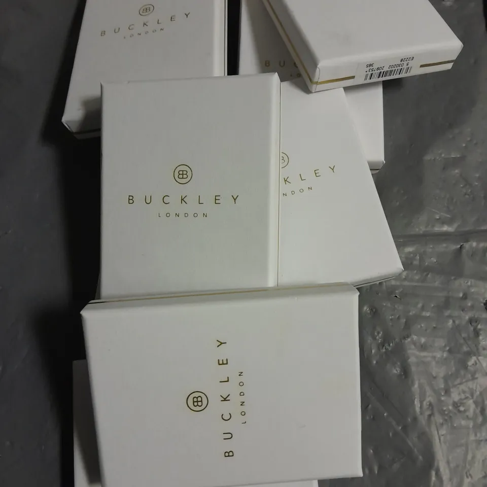 LOT OF 8 ASSORTED BOXED BUCKLEY LONDON JEWELLERY ITEMS