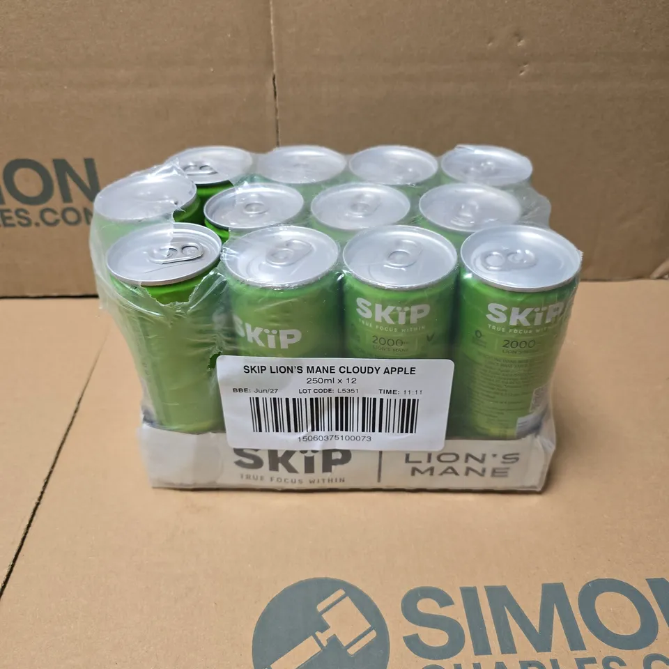 SKIP LIONS MANE CLOUDY APPLE 250ML X12