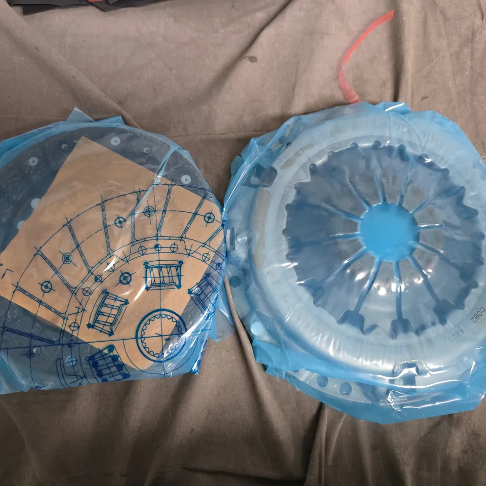BLUE PLASTIC CIRCULAR GARDEN COMPONENTS 