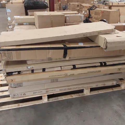 PALLET OF ASSORTED INCOMPLETE FURNITURE PARTS AND PIECES
