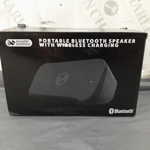 BOXED ACOUSTIC SOLUTIONS PORTABLE BLUETOOTH SPEAKER WITH WIRELESS CHARGING 