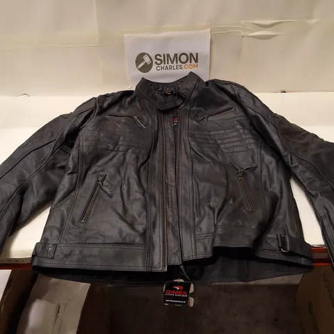 DIMEX ULTIMATE BIKER GEAR LEATHER MOTORCYCLE JACKET – UK SIZE 5XL