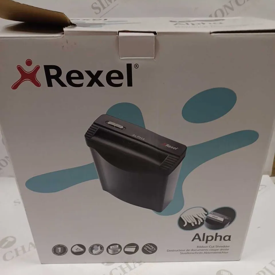 REXEL ALPHA RIBBON CUT PAPER SHREDDER 