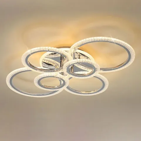 BOXED ELORA 6-LIGHT 80CM ACRYLIC LED FLUSH MOUNT